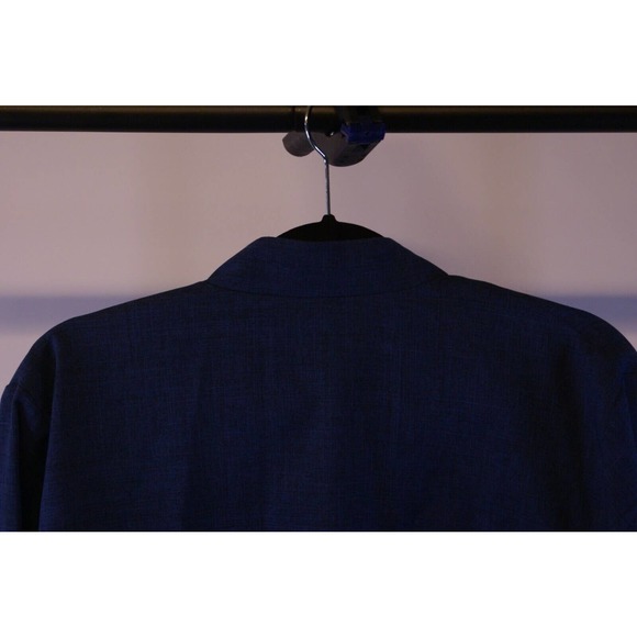 Sag Harbor Blazer Jacket Women's 18W Blue 100% Polyester Open Front Long Sleeve - Picture 3 of 12